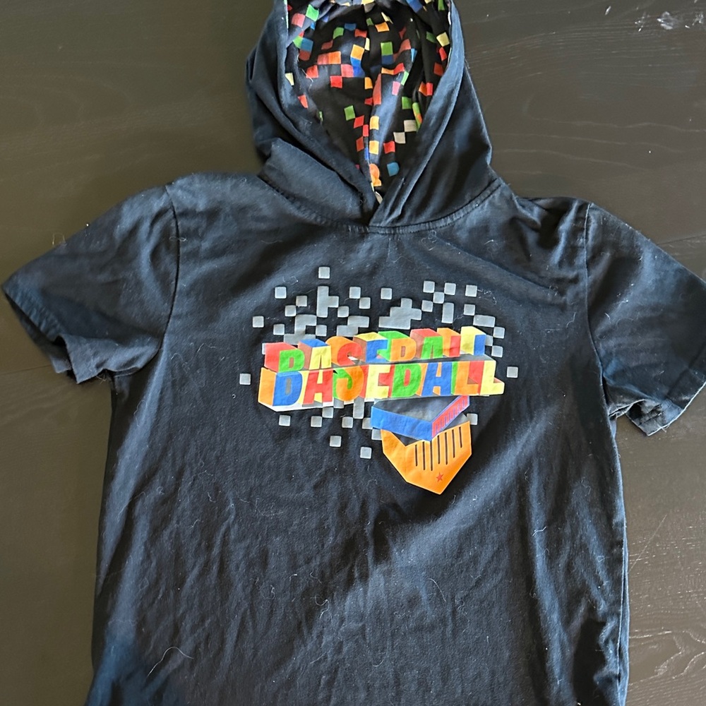 Boys Plate Crate Baseball Short Sleeve Hoodie